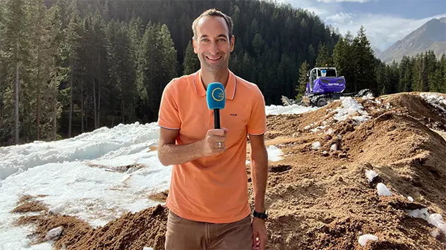 WetterReporter beim Snowfarming in Davos.