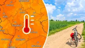 TemperaturRadar zeigt sommerliche Werte am Sonntag