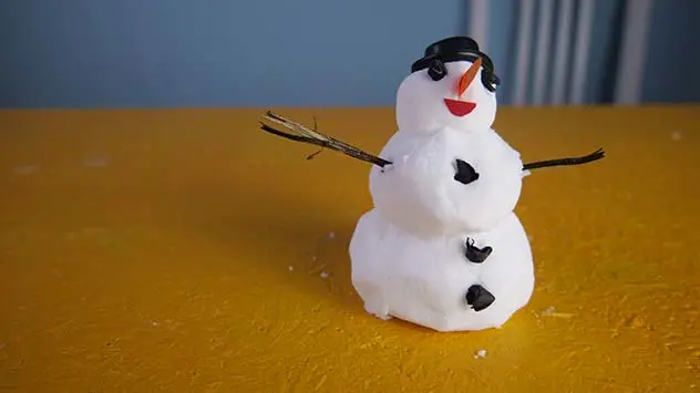 Homemade snowman