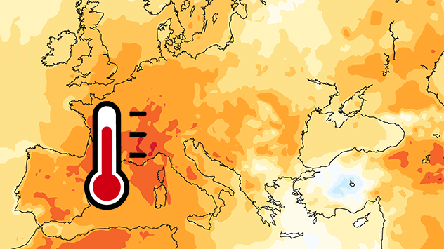 Die Grafik zeigt die durchschnittliche Abweichung der Lufttemperatur vom Klimamittel für 2022, bezogen auf den Referenzzeitraum 1991 bis 2020.