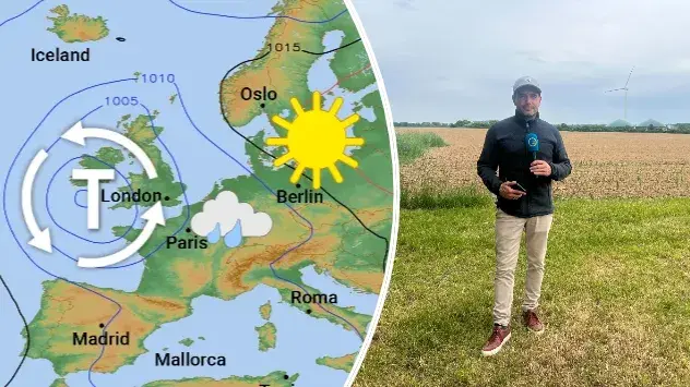 Hoch über Russland und Tief über Westeuropa in Wetterkarte  WetterReporter berichtet über die Gegensätze 