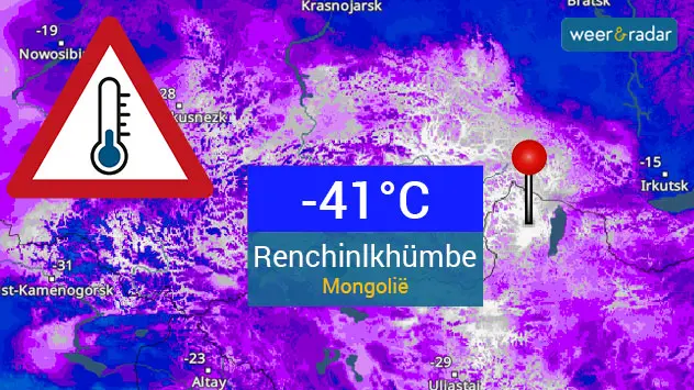 In delen van Mongolië worden momenteel extreem lage temperaturen van rond de min 40 graden gemeten.
