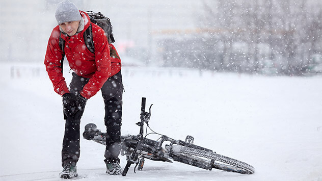 So machen Sie Ihr Fahrrad fit für Schnee und Eis