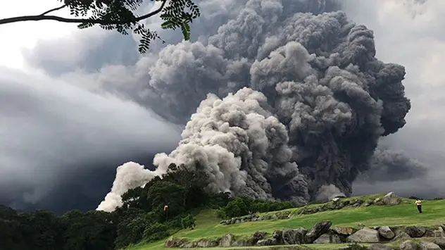 Der Ausbruch des Vulkans Fuego in Guatemala 
