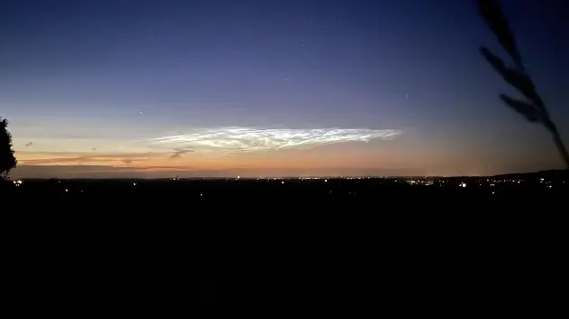 Noctilucent clouds pictured over Buckinghamshire.