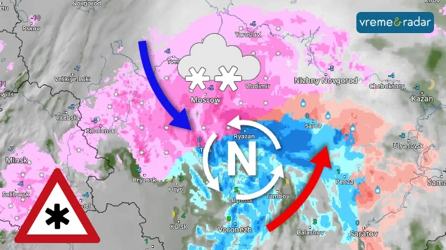 Ciklon i sneg kod Moskve