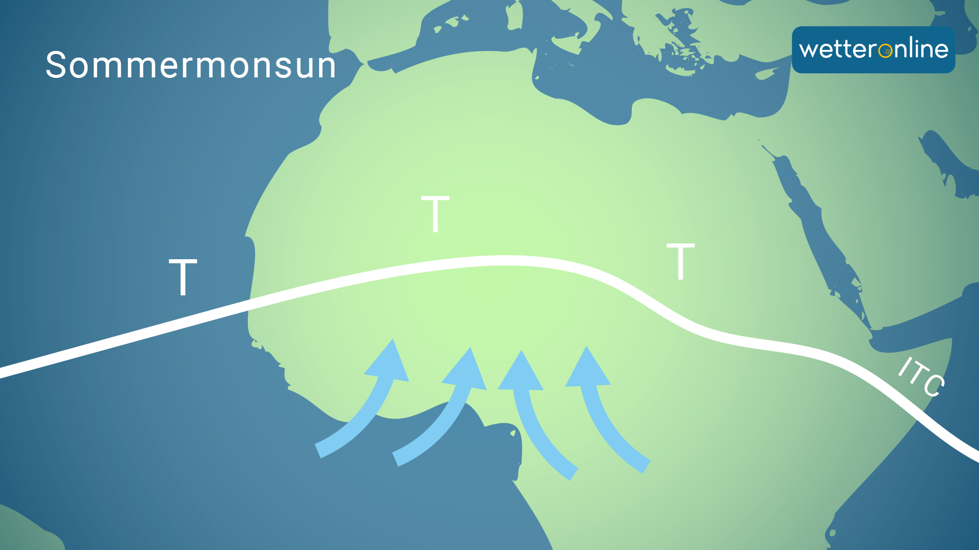 wetterlage westafrikanischer Monsun Sommer