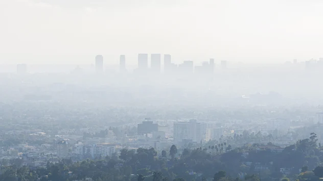 Smog über der Stadt Los Angeles