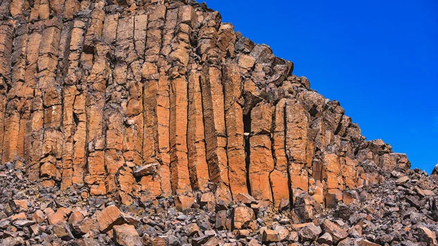 Zeugen früheren Vulkanismus: Das Putorana-Gebirge in Nordsibirien ist nahezu vollständig aus Basalten und verwandten Gesteinen aufgebaut