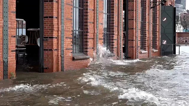 Sturmflut in Hamburg