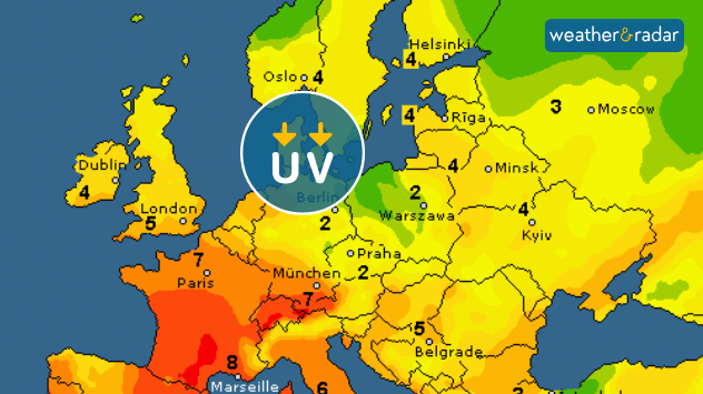 Moderate to high UV levels expected in the coming days, highest across southern England.