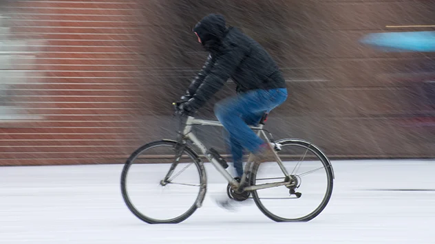 Fahrradfahren bei Minusgraden ist nicht immer gesund. 