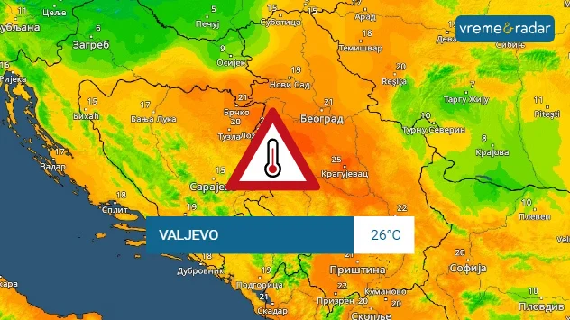 Temperatura u subotu