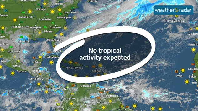 No tropical activity within the next 5 days.