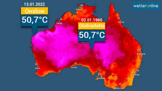 Hitze Austrealien im Januar 2022: Neuer Rekord