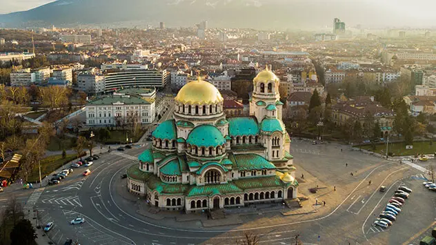 Blick auf die Alexander-Newski-Kathedrale in Sofia