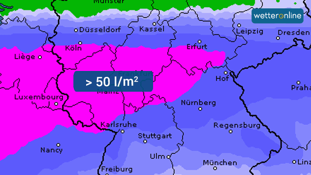 An Luftmassengrenzen gibt es meist ergiebige Niederschläge.