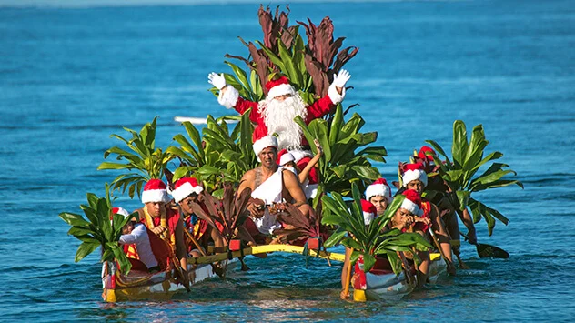 Weihnachtsmann auf Hawaii