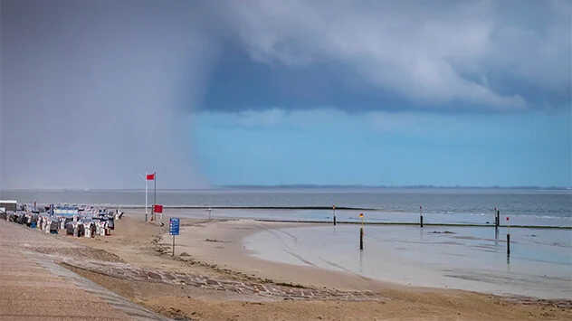 Gewitter über dem Weststrand von Norderney