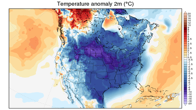 Anomalija temperature u SAD