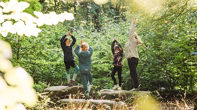 Kinderheilwald auf Usedom - Bild: TMV/Gross Kinderyoga im Kinderheilwald auf Usedom.