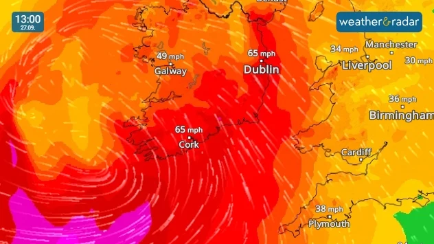 Wednesday 27th September will bring gale-force winds to some areas as Storm Agnes arrives.