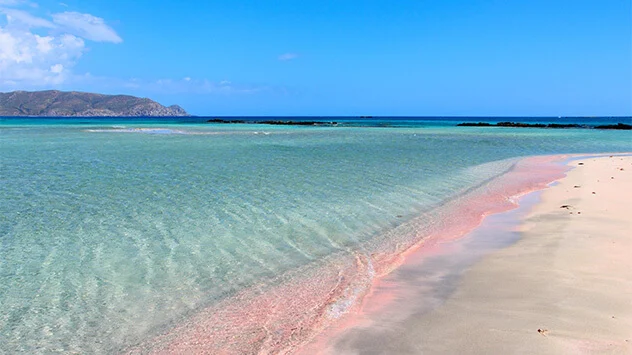 Rosafarbener Sand am Strand von Elafonisi