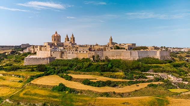 Mdina, Maltas ehemalige Hauptstadt, liegt im Inselinneren 