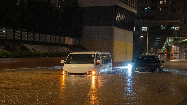 Überflutungen Hongkong