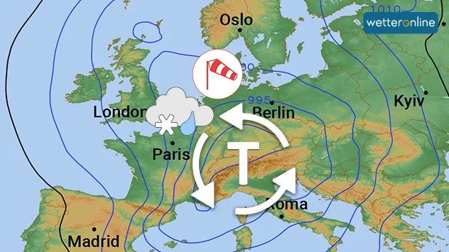 Nach dem dritten Adventswochenende bestimmen Tiefs mit Schnee, Regen und Wind wahrscheinlich unser Wetter.