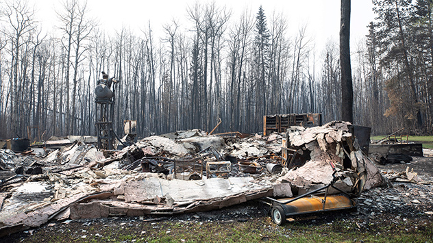 Many buildings and homes have burned to the ground.