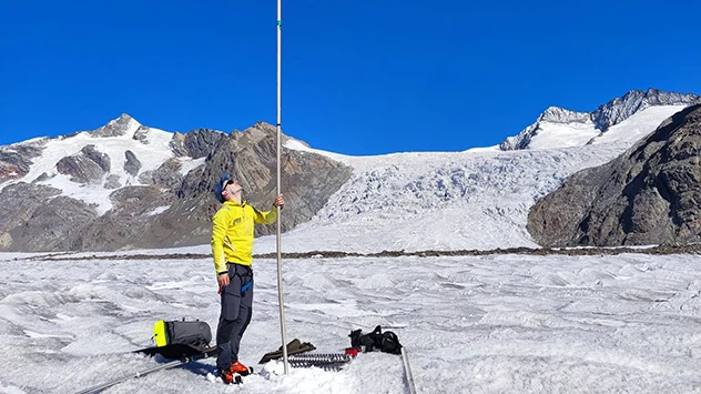 Messstab beim Gletscher