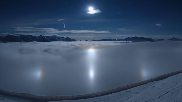 Het hoogtepunt van het nachtelijke lichtspel wordt echter onthuld op de Wanglspitze (Tuxer Alpen) op meer dan 2.400 meter