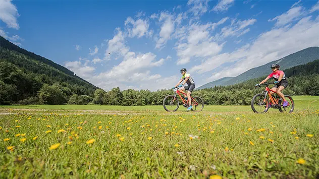 Radfahrer im Gsiesertal