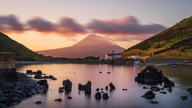 Sonnenuntergang über den Azoren