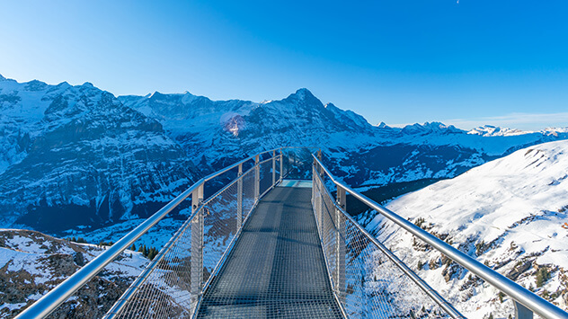 Luftige Brücke in Grindelwald (Grindelwald-First)