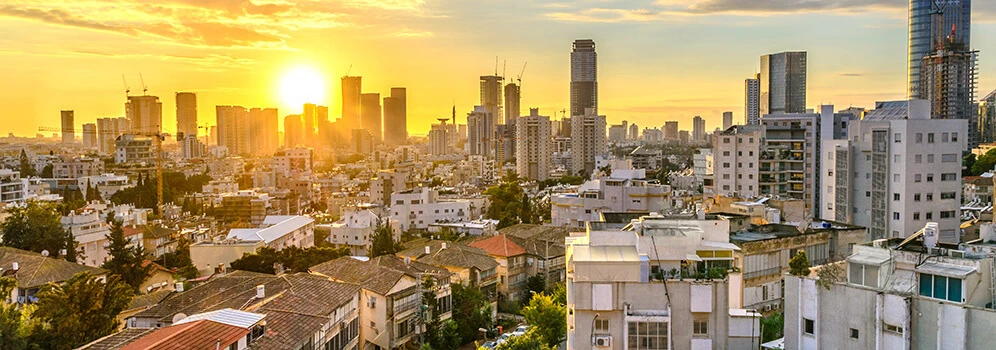 Sonnenuntergang über Tel Aviv