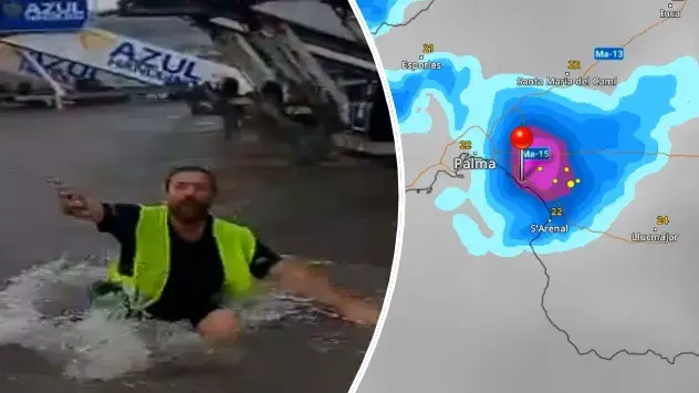 Gewitter auf Mallorca sorgen für Überschwemmungen