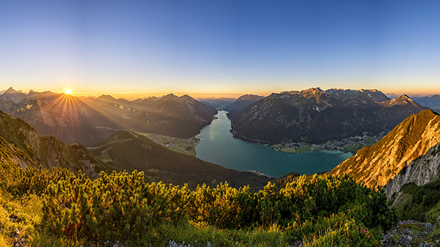 Der Achensee bei Sonnenuntergang