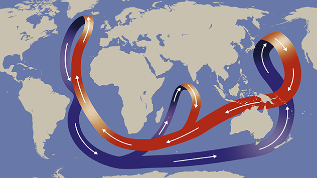 thermohaline Zirkulation schematisch