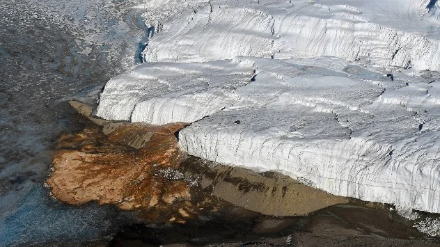 Blood Falls in Taylor Glacier, East Antarctica
