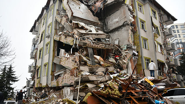 Zerstörtes Haus in Kahramanmaraş
