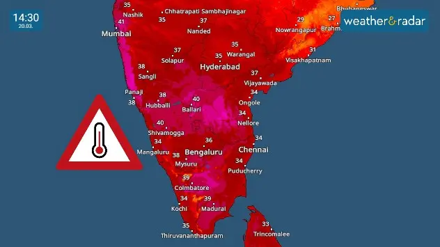 Temperature map of India