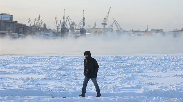 Eiseskälte in St. Petersburg