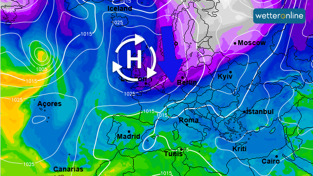 Hoch lenkt Polarluft südwärts