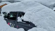 Schneesturm in Österreich