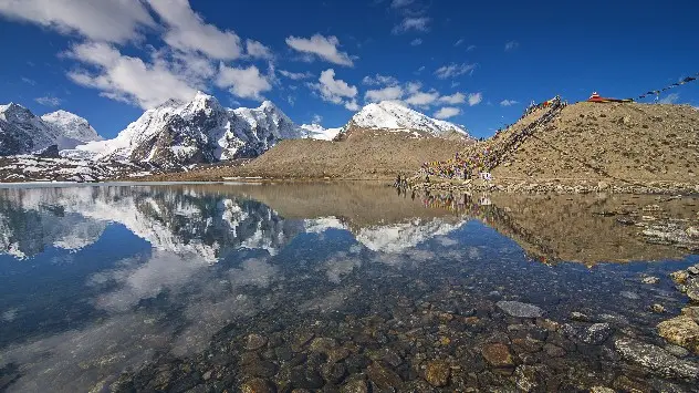 India houses one of the highest lakes in the world at an altitude of 17,800 ft in Sikkim