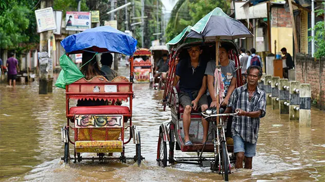Monsun Überschwemmung Indien