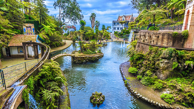 Panoramablick auf den Tropischen Garten Monte Palace