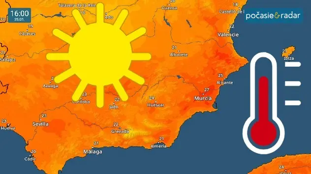 Vývoj teploty v Španielsku môžete sledovať na našom teplotnom radare.